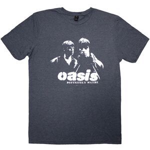 Oasis Unisex Adult Definitely Maybe Stencil T-Shirt / Navy Blue